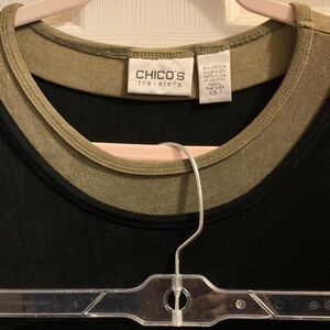 Chico's Black and Gold Pencil Skirt